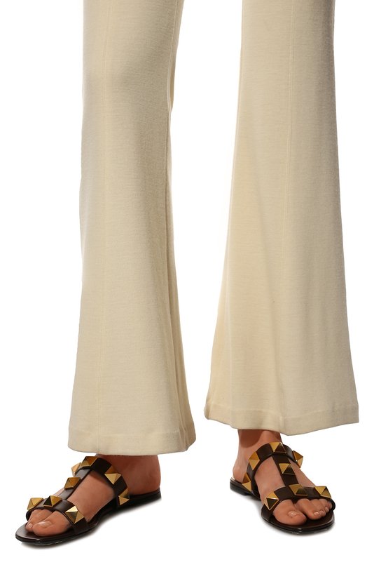 фото Кожаные шлепанцы roman stud runway valentino