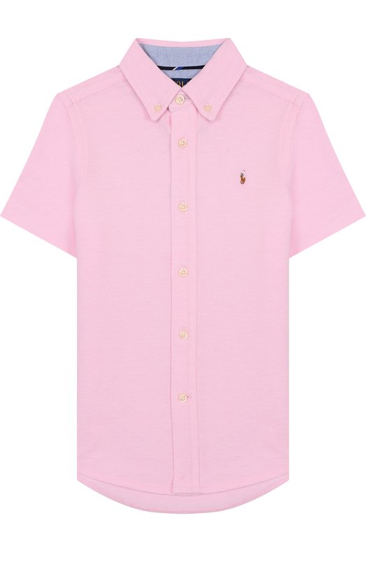 Хлопковая рубашка с воротником button down Polo Ralph Lauren