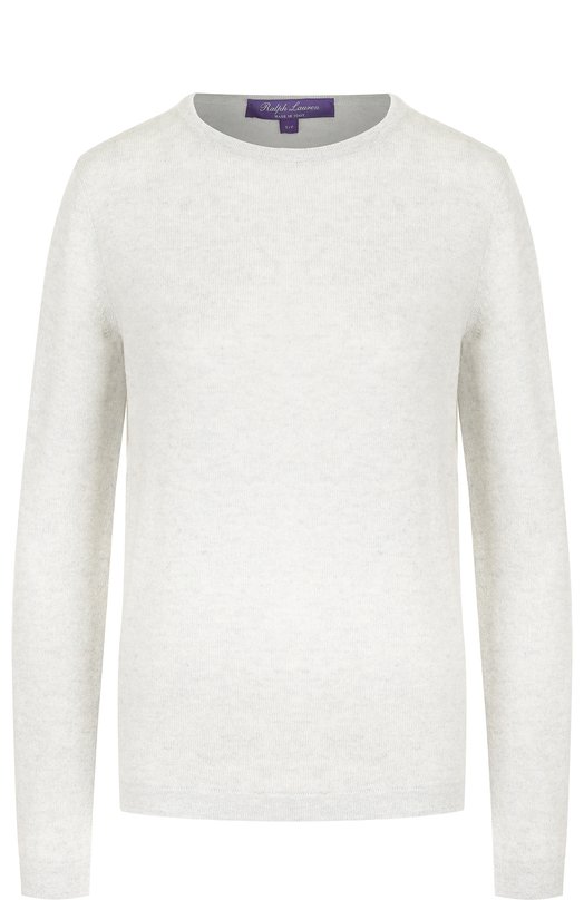 фото Однотонный кашемировый пуловер с круглым вырезом ralph lauren