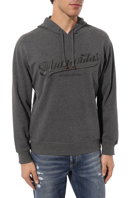 фото Хлопковое худи brunello cucinelli