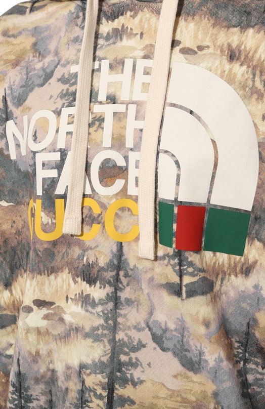 фото Хлопковое худи the north face x gucci gucci