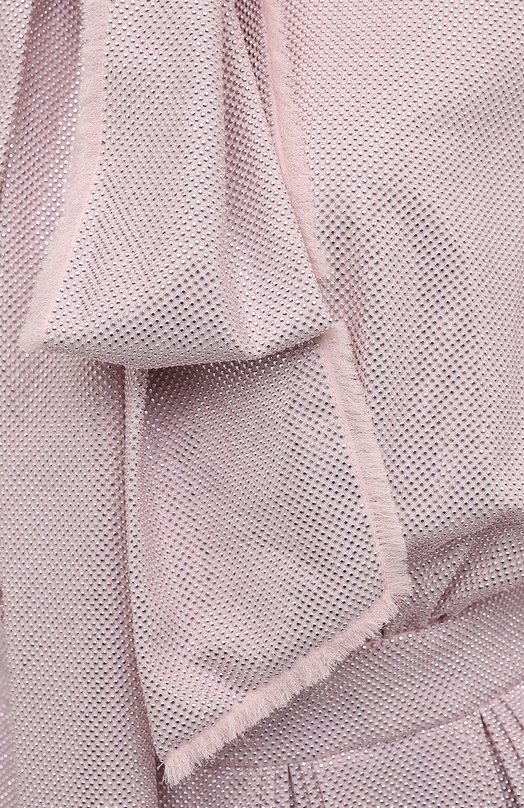 фото Шелковое платье с отделкой стразами balmain