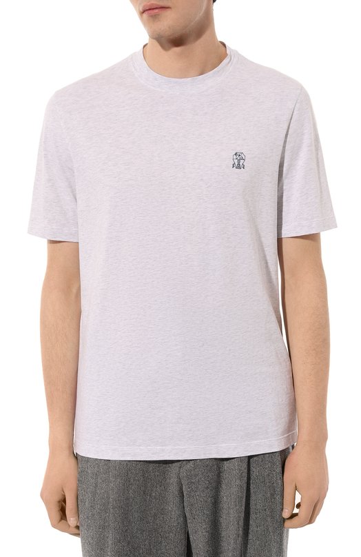 фото Хлопковая футболка brunello cucinelli