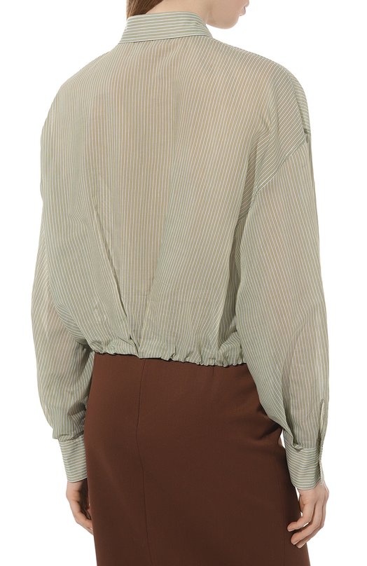 фото Рубашка из хлопка и шелка brunello cucinelli