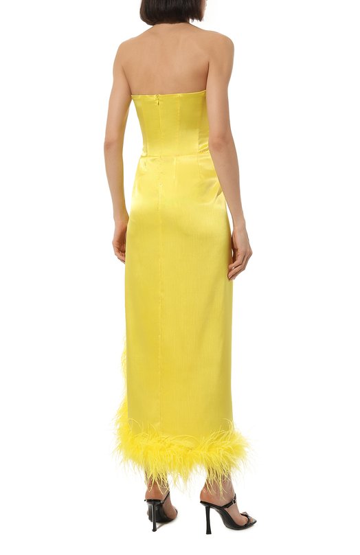фото Платье с отделкой перьями sasha kim