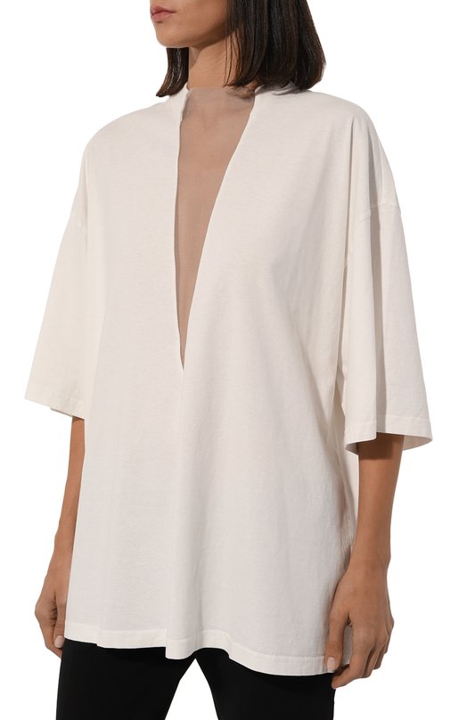 фото Хлопковая футболка mm6