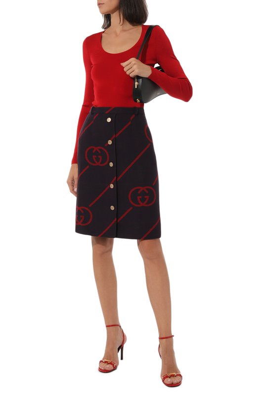 фото Шерстяная юбка gucci