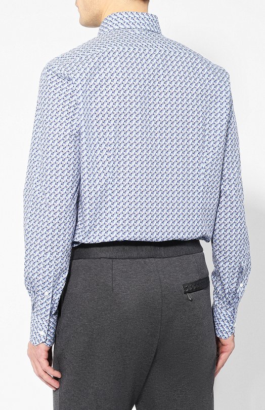 фото Хлопковая рубашка с воротником кент zilli