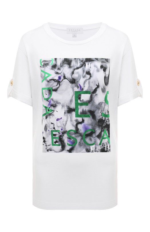 фото Хлопковая футболка escada sport