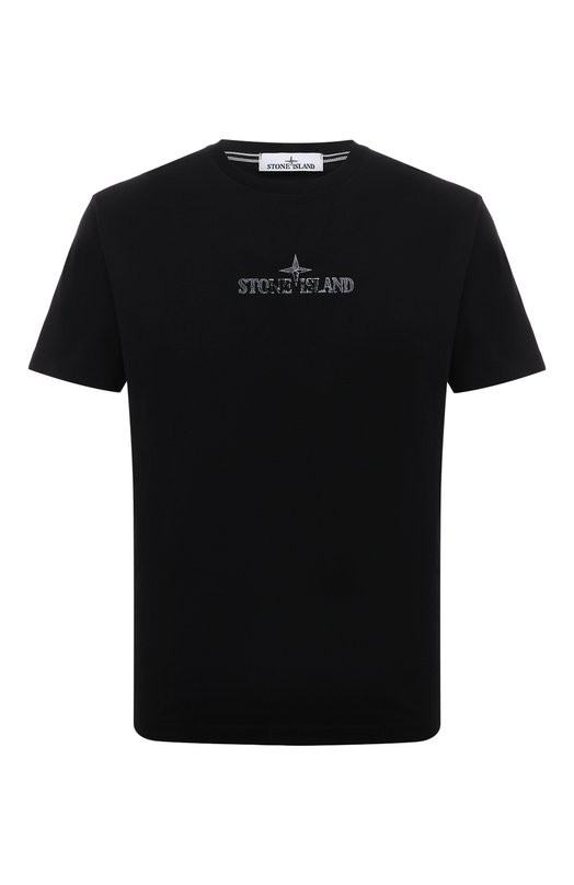 Футболки Stone Island, Хлопковая футболка Stone Island, Италия, Чёрный, Хлопок: 100%;, 13457084  - купить
