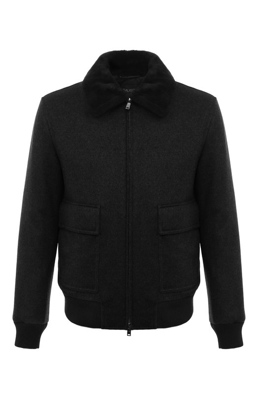 фото Бомбер с отделкой из меха нутрии must