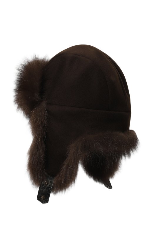 фото Шапка-ушанка майкл с отделкой из меха фишера furland