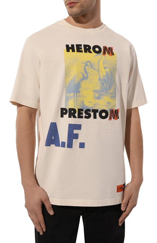 фото Хлопковая футболка heron preston