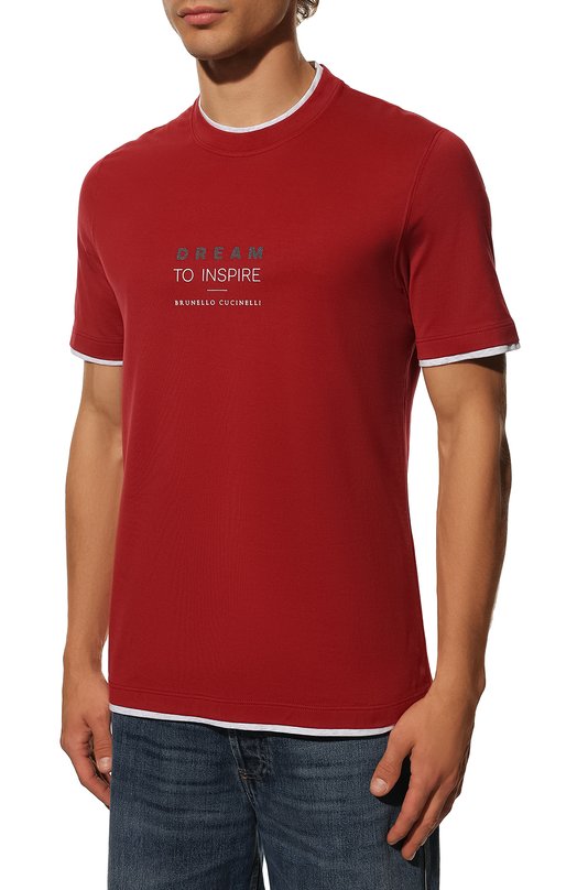 фото Хлопковая футболка brunello cucinelli