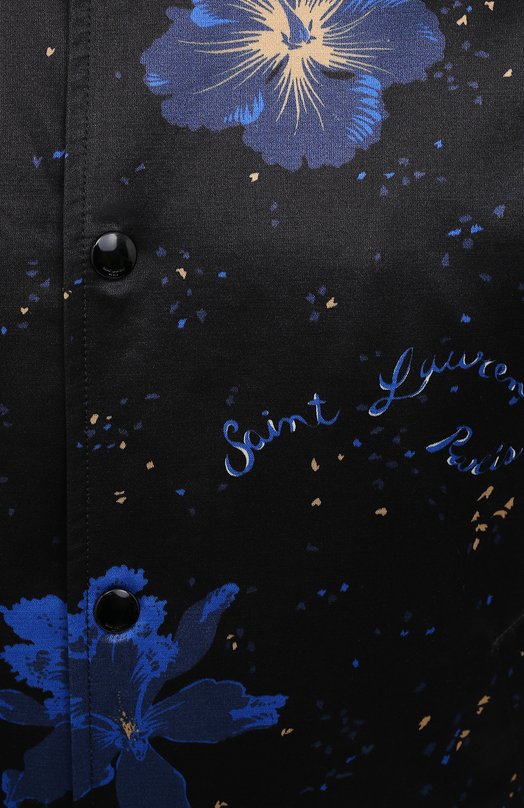 фото Бомбер из хлопка и вискозы saint laurent