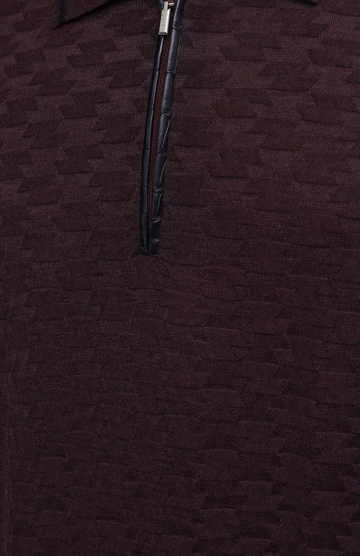 фото Поло из кашемира и шелка с отделкой из кожи аллигатора zilli