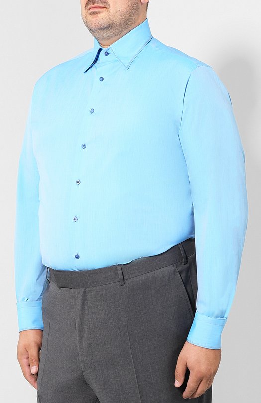 фото Хлопковая рубашка с воротником кент zilli