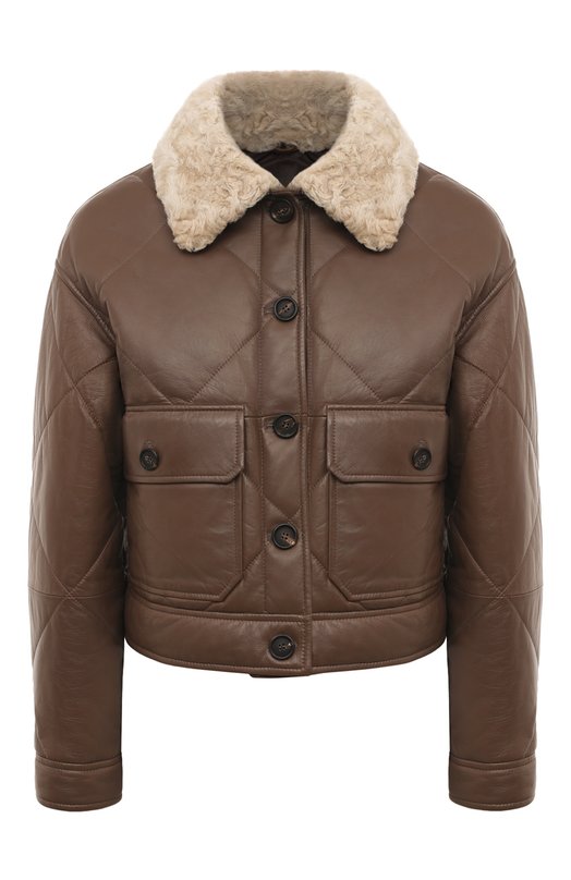 фото Кожаная куртка brunello cucinelli