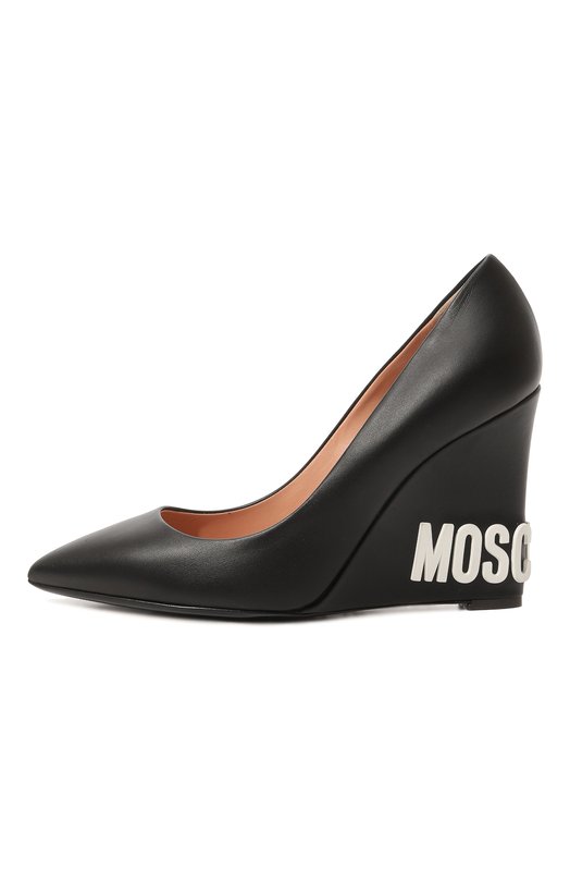 фото Кожаные туфли rubber logo moschino