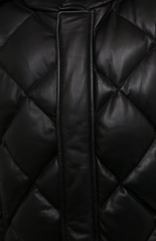 фото Кожаная куртка с капюшоном saint laurent