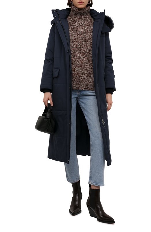 фото Парка с меховой отделкой loro piana