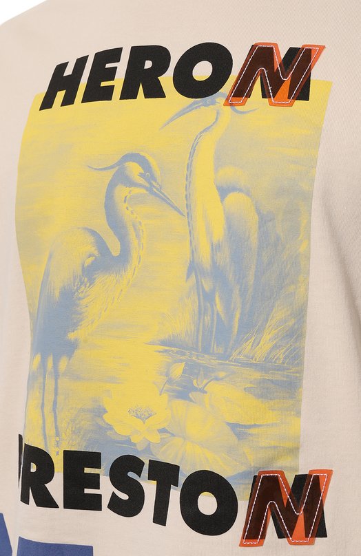 фото Хлопковая футболка heron preston
