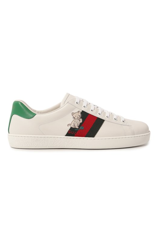 фото Кожаные кеды ace gucci