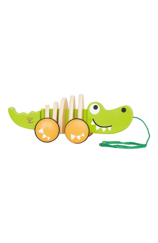 Игрушка-каталка Крокодил Hape. Цвет: зелёный
