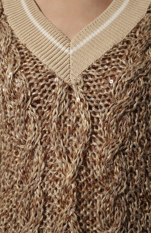 фото Свитер изо льна и хлопка brunello cucinelli