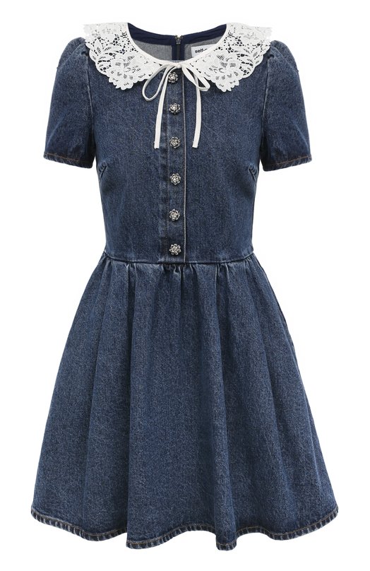 фото Джинсовое платье self-portrait