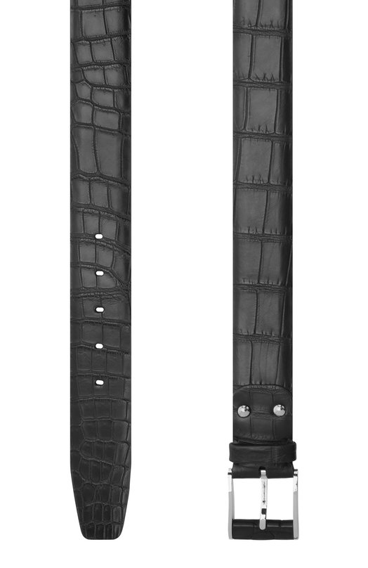 фото Ремень из кожи крокодила со сменными пряжками zilli