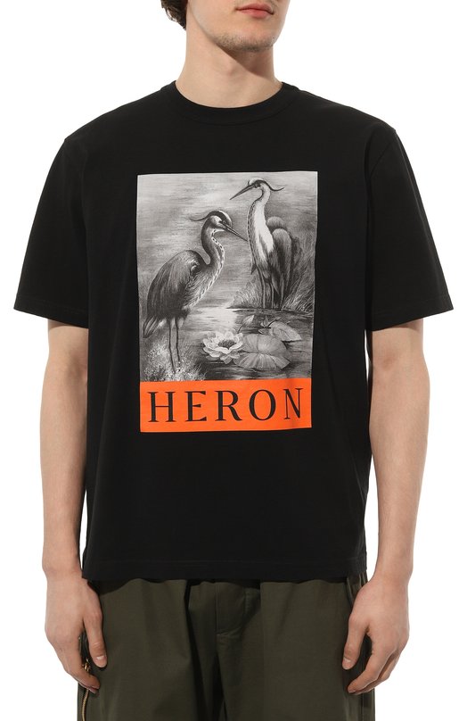 фото Хлопковая футболка heron preston