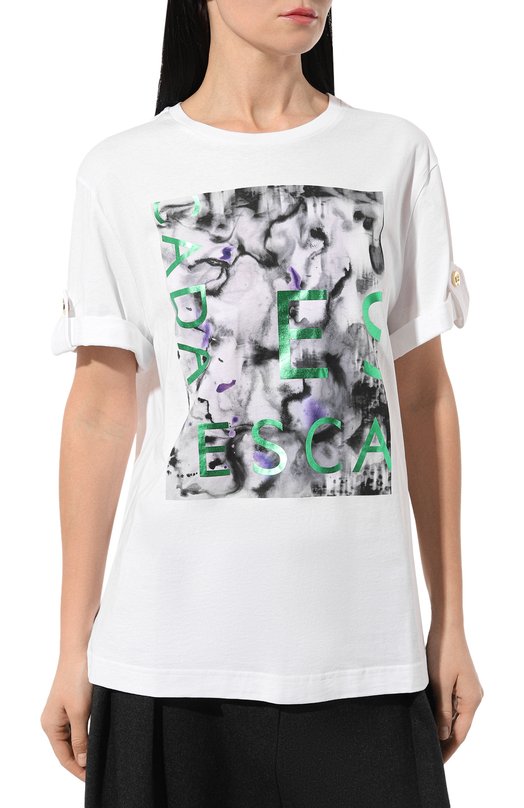 фото Хлопковая футболка escada sport