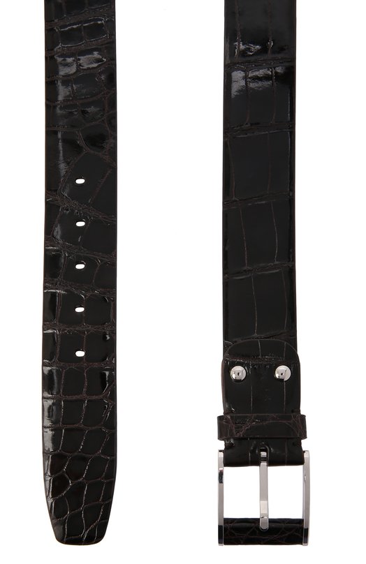 фото Ремень из кожи крокодила со сменными пряжками zilli