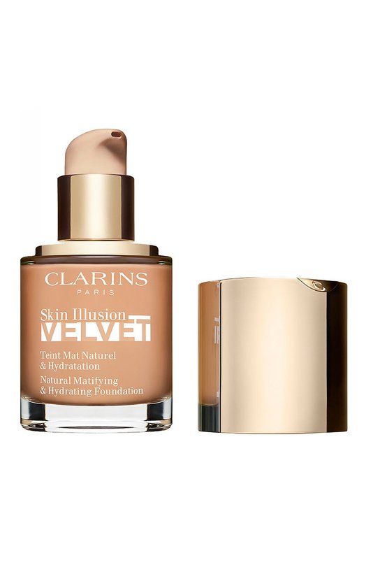 фото Увлажняющий тональный крем с матовым покрытием skin illusion velvet, 109c wheat (30ml) clarins