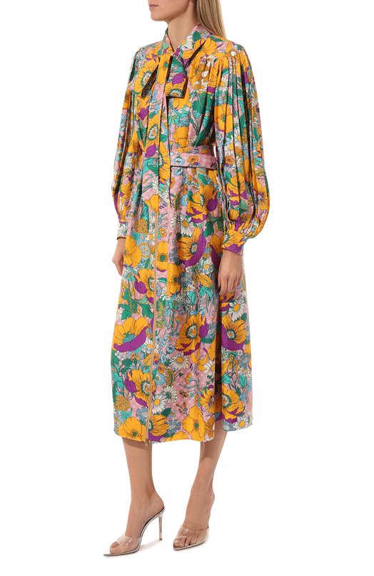 фото Шелковое платье the north face x gucci gucci