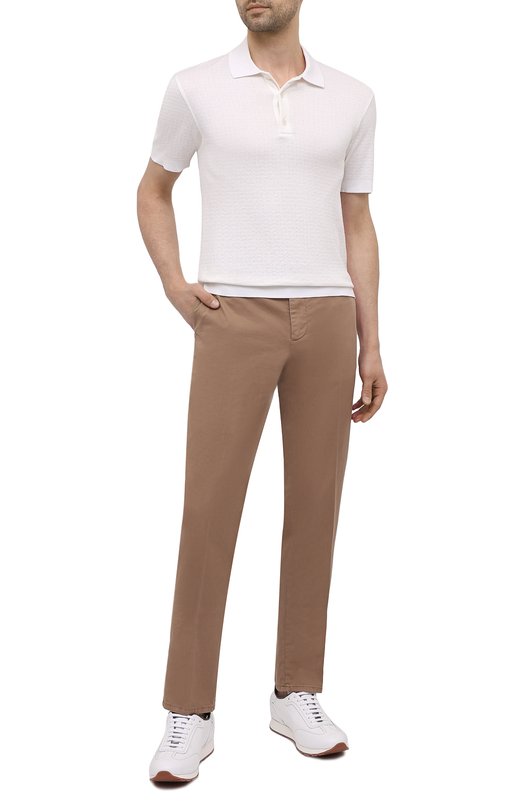 фото Поло из хлопка и шелка ermenegildo zegna