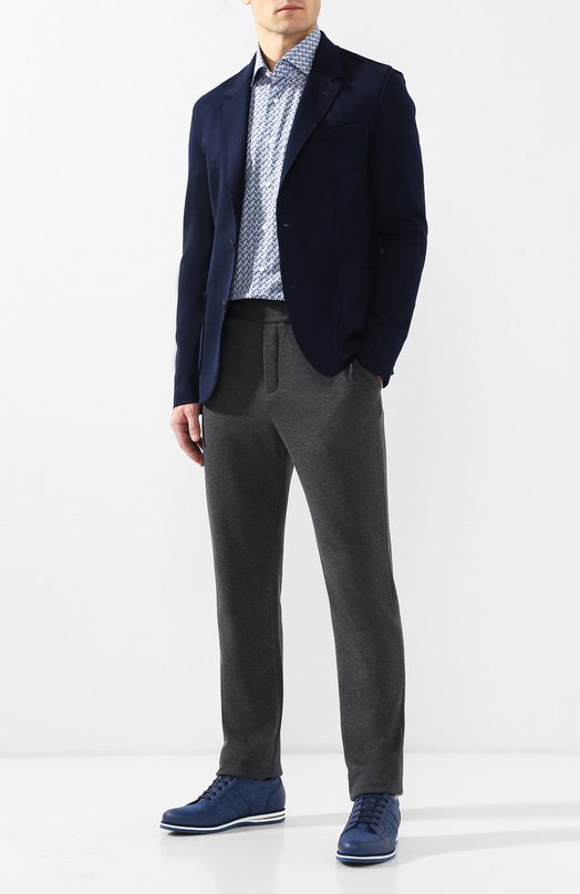 фото Хлопковая рубашка с воротником кент zilli