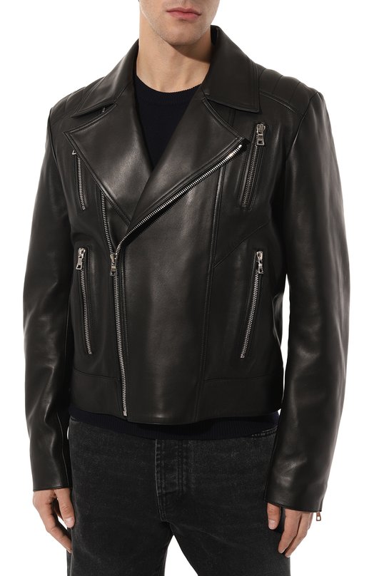 фото Кожаная куртка balmain