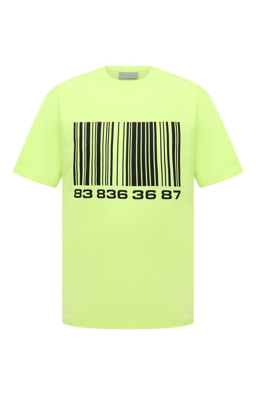 Хлопковая футболка VTMNTS. Цвет: жёлтый