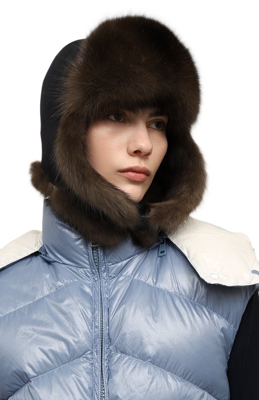 фото Шапка-ушанка из меха соболя kussenkovv