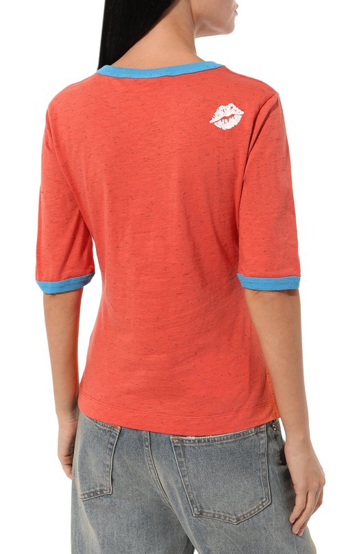 фото Хлопковая футболка ganni