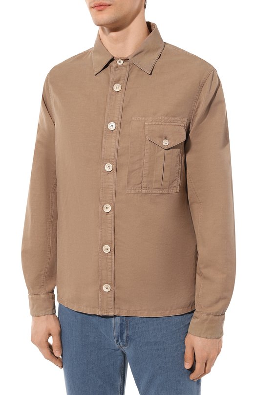 фото Куртка изо льна и хлопка brunello cucinelli