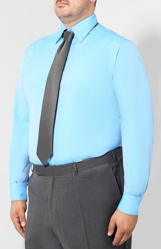 фото Хлопковая рубашка с воротником кент zilli