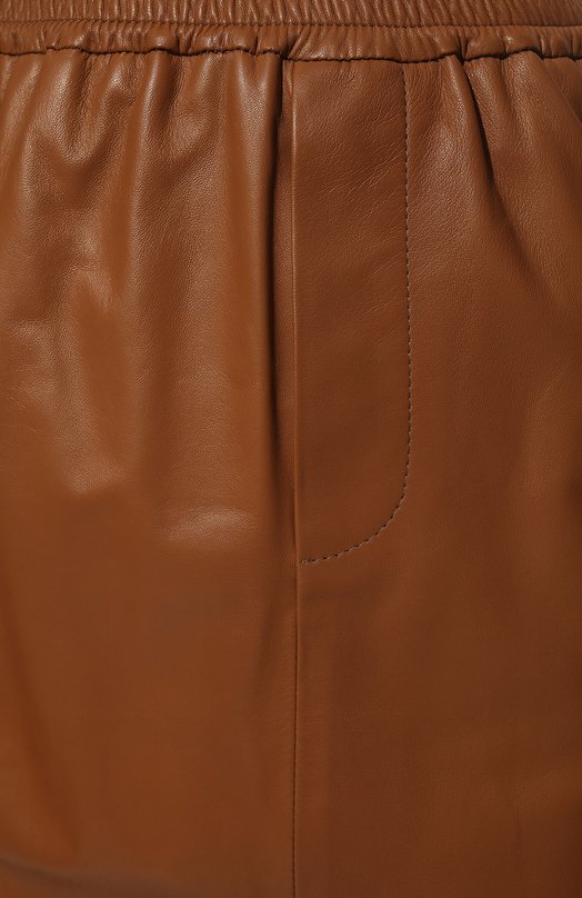 фото Кожаная юбка brunello cucinelli