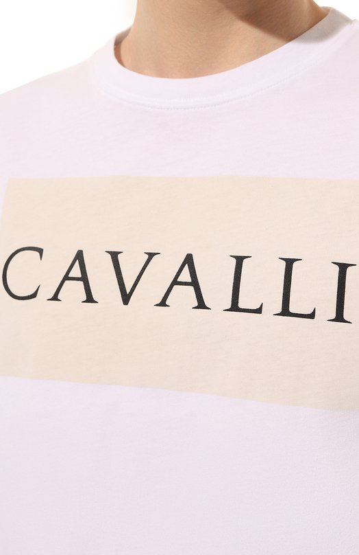 фото Хлопковая футболка roberto cavalli