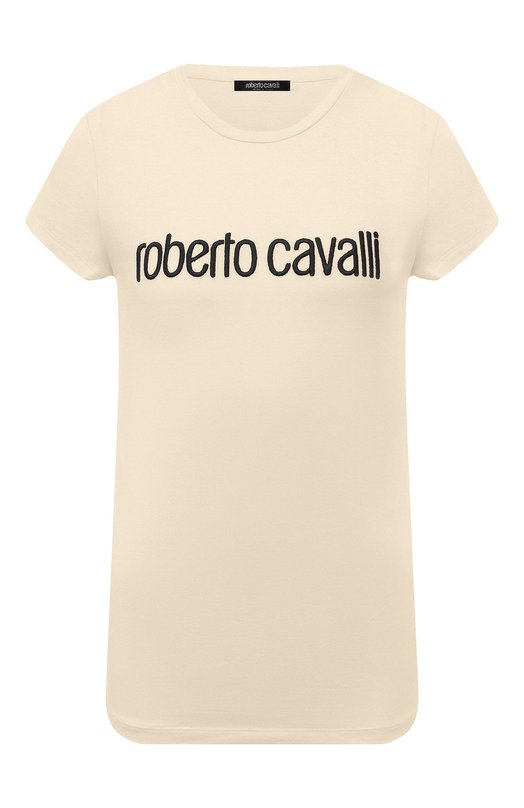 фото Хлопковая футболка roberto cavalli