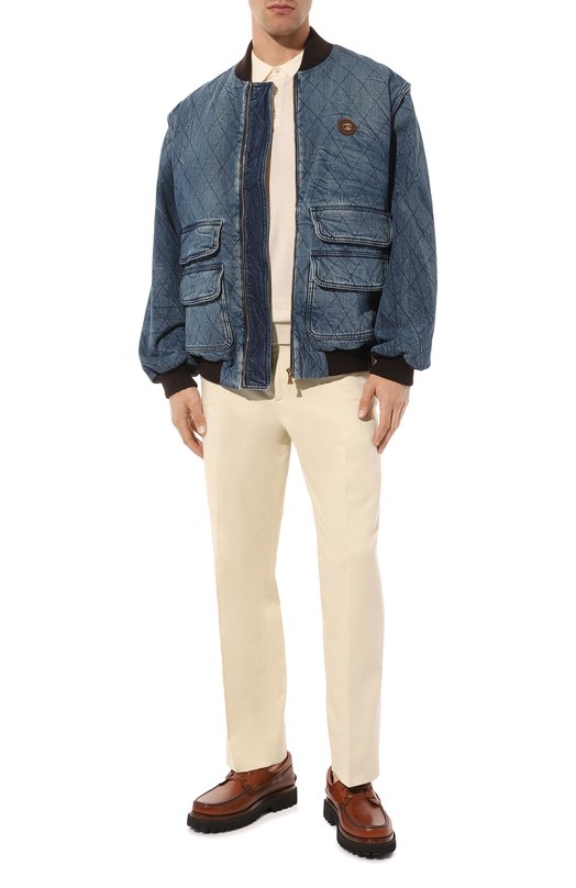 фото Комбинированный бомбер gucci