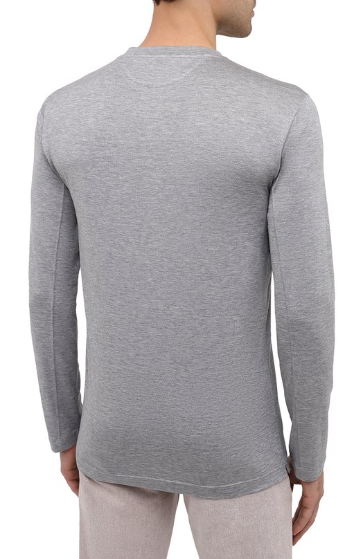 фото Лонгслив из шелка и хлопка brunello cucinelli