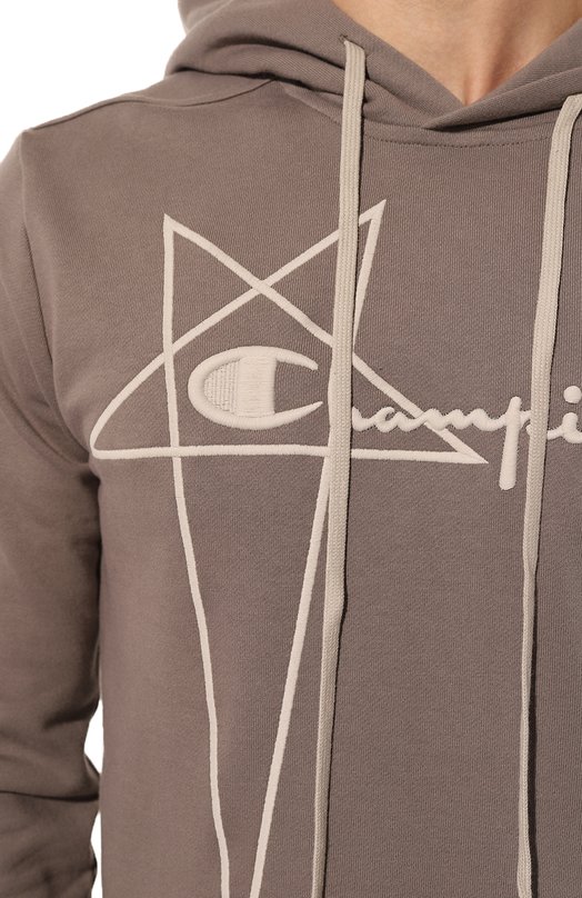 фото Хлопковое худи rick owens x champion rick owens